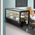 Avantco BCS-48-HC 48in Black Refrigerated Square Countertop Bakery Display Case with LED Lighting 360BCS48HCB